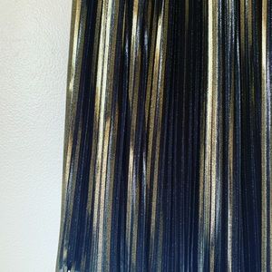 Trouvé Pleated Gold Metallic Skirt